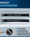 Heavy Duty Garage Door Torsion Springs 218 By 1.75 By 26 Inch Pair Left And Right Hand Wound Coated Steel With 15000 Plus Cycles