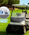 Gray Golf Cart Cooler Bag Insulated Leakproof Travel Cooler With Front Cart Strap Keeps Drinks Cold On Golf Cart