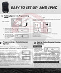 Setup instructions for 2-Pack G3T R Remote Replacement for Genie Garage Door Opener With Auto Seek and Rolling Code shown