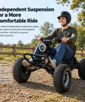 Trail Ready Electric Go Kart For Adults With 4000W Peak Power And 31 MPH Top Speed Off Road Suspension Black Finish