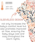 Cozy Baby Sleep Sack 0-12 Months Wearable Blanket 100 Percent Cotton 0.5 Tog Sleeveless Design Light Pink and Ink Pink 2 Pack