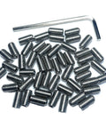 Heavy Duty 50 Piece 10-32 By 3/8 Inch Hex Socket Set Screws in 304 Stainless Steel with Allen Wrench for Machinery and DIY Use