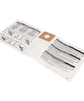Heavy Duty Disposable Vacuum Filter Bags For 4 Gallon Tanks, Easy Snap In And Seal, showing instruction manual for 3 Pack For Wet/Dry Vacuums.