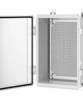 Tough As Nails Weatherproof Electrical Junction Box Enclosure With Hinged Gray Cover, IP67 Waterproof, Transparent Cover Open