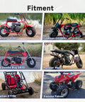 Tubeless 145/70-6 Mini Bike Tire With Repair Kit For Go Karts And ATVs Fits Various Models Including Coleman and Baja