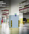 Reserved Handicap Parking Signs 8x12 Inches Reflective Aluminum 2 Pack on garage pillar, easy visible from a distance
