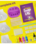 Kids Dinosaur Soap Making Kit For Fun DIY Bath Time Crafts Include Colorful T Rex Stegosaurus And Styracosaurus Soaps Learn Science While You Soak Playful Bath Toy Set, complete kit with molds, tray, colors, and guide