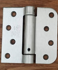 Self Closing Door Hinges 4 Inch Square Satin Nickel Finish Adjustable Spring Hinge Pack Of 2 on wooden surface