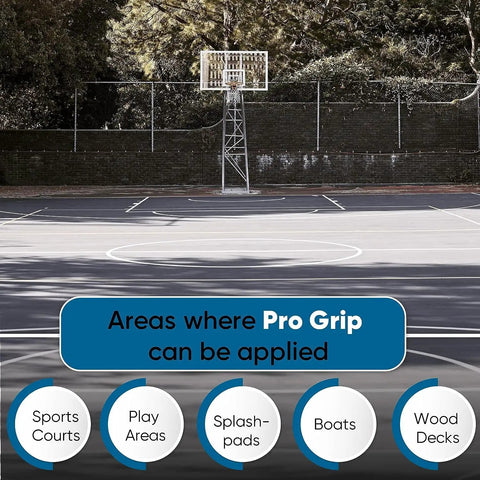 Heavy Duty Rubberized Non Slip Spray Coating Delivers Rock Solid Grip For Wet Patios Decks And Pool Areas Providing Durable Anti Skid Layer For Concrete Wood And Fiberglass Surfaces Game Ready applied on a basketball court.