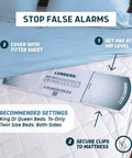 Wireless Early Alert Bed Alarm System for Seniors and Fall Prevention, No Wires, No Bedside Noise, Alerts Sent to Your Pager, Keeps Loved Ones Dignified While Boosting Nighttime Safety, bed sensor pad under fitted sheet
