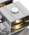 Detail of Quick Fix Adjustable Sliding Patio Door Roller Kit with heavy duty steel ball bearings and durable aluminum hardware.