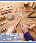 All In One Jewelry Making Tool Kit With Saw Frame And 144 Blades, Bench Pin Clamp, Wooden Ring Clamp, Ten Needle Files