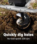 Go-To 40V Cordless Brushless Earth Auger With 8-Inch Bit For Fence Posts And Planting digging a hole in soil