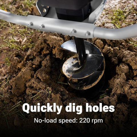 Go-To 40V Cordless Brushless Earth Auger With 8-Inch Bit For Fence Posts And Planting digging a hole in soil