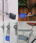 Five Inch Ultra Long Shackle Combination Padlock In Silver With A 3.2 Inch Shackle Durable Steel Lock in various uses