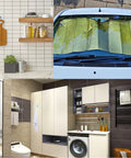 Heavy Duty Suction Cups With M8 Screws 4 Pack in a bathroom and car scene, displaying tough grip on smooth surfaces.