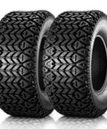 25x10-12 All Terrain ATV Tire Set For Sand And Hilly Lawns Tubeless 6PR Off Road Tires 2 Pack with rugged tread pattern.
