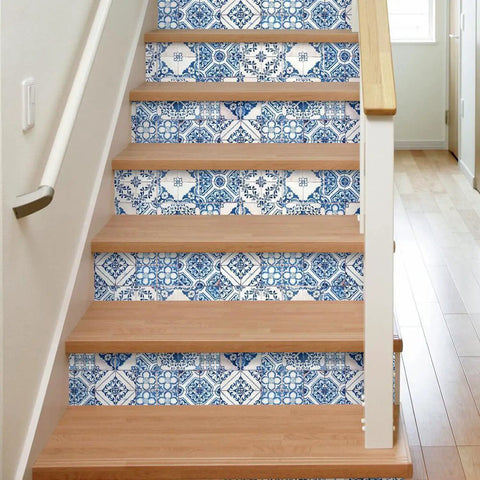 Blue Mediterranean Tile Peel And Stick Wallpaper No Mess No Water No Fuss Removable And Repositionable Washable Thick Self Adhesive
