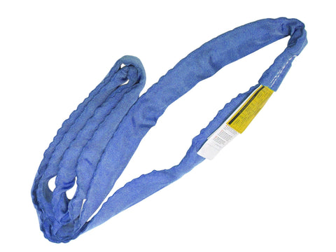 Endless Round Sling ENR 4 Ft Blue for Lifting, Towing, and Recovery, Built Tough Polyester Sling With 42,400 Lbs Basket Capacity