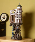 Gringotts Bank Marble Run 3D Wooden Puzzle For Adults Includes Continuous Marble Action Secret Vault System Mechanical Model Kit DIY Building Craft Brain Teaser Collectible Book Design Must Have displayed on a desk