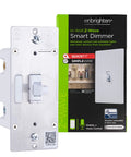 Z Wave Plus Dimmer Switch With QuickFit And SimpleWire, 3 Way Ready, in-wall toggle with packaging, model 46204