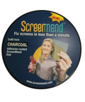 Window Screen Repair Kit 2 Inch By 80 Inch Roll Charcoal For Quick DIY Fixes, Easy Heat Activated Repair With Hair Dryer shown on packaging