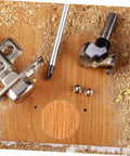 DIY Friendly Quick Fix Furniture Repair Kit Self Adhesive Screw Hole Reinforcement Stickers and tools for cabinets and furniture.