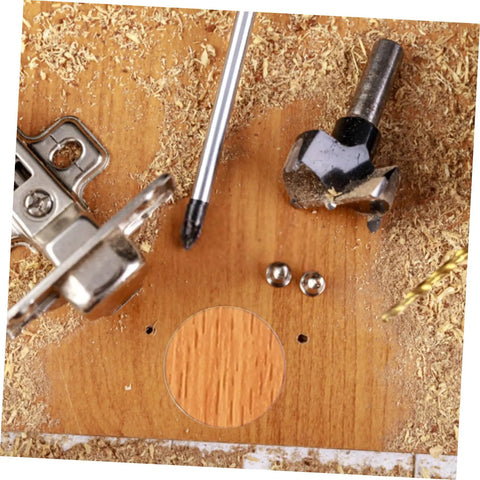 DIY Friendly Quick Fix Furniture Repair Kit Self Adhesive Screw Hole Reinforcement Stickers and tools for cabinets and furniture.