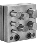 Silver alloy steel 7 Holes Punch Die Disc Set for Jewelry Making, showing multiple size punches for crafting rings and beads.
