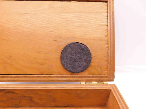 Heavy Duty Wooden Storage Container For Tooling Gauges And Hardware Featuring A Badass Craftsmanship Job showing interior latch detail and felt cushioning.