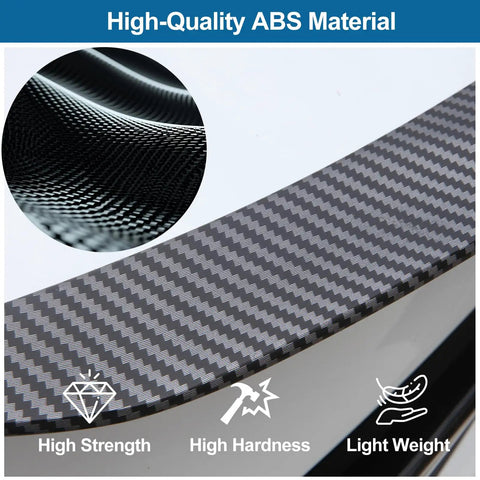 Close-up view of high-quality ABS material showcasing texture for Drop In Badass Aero Upgrade For The Tesla Model Y Juniper Rear Spoiler.