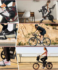 Bike Pedals With Toe Cages And Straps For Road And Mountain Bikes Compatible With Peloton Indoor Outdoor Cycling Built To Last Aluminum Alloy Body Durable Nylon Cage And Adjustable Nylon Braided Straps For Wide Shoes in various cycling scenarios.