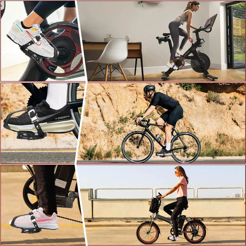 bike pedal cages Bike Pedals With Toe Cages, Straps & Durable Design ✓