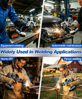 Compact 110V MMA Welder With LCD Display used in equipment, automobile, home, and fence welding applications.