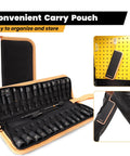29 Piece Magnetic Nut Driver Set With SAE And Metric Bits, Magnetic Bit Holder, Quick Release Extension, and Storage Bag for Impact Drills