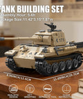 Panther Tank WW2 Military Building Set With 937 Pieces Ultra Detailed Collectible German PzKpfw V Army Model features displayed.