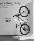 Four Pack Heavy Duty Bike Wall Mounts With Swivel Hangers, Holds Up To 77 Lbs Each, Indoor Garage Storage displaying swivel feature