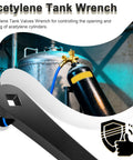 Built Like A Tank Heavy Duty Acetylene Tank Wrench For B And MC Valves With Secure Grip Industrial Grade Valve Control Tool