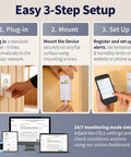 Easy 3-step setup for Cellular Temperature Humidity And Power Monitor For Homes And Remote Sites With 24 Seven Monitoring And Instant Alerts Made In USA Verizon Compatible For RVs Pet Safety Monitoring Second Homes And Greenhouses, white unit