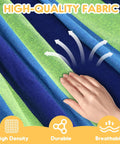 Close-up of Ultra Comfy Cotton Hammock Portable Camping Hammock for Hanging with Tree Straps Sturdy Garden Fabric