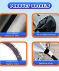 Slick EV Charger Plug Port Cover With Heavy Duty Waterproof Seal all-weather fabric and seal design shown on charging port.