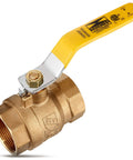 Full Port 1/2 In Brass Ball Valve With Lead Free Chrome Plated Body And 90 Degree Safety Grip Handle, built to last