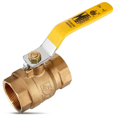 Full Port 1/2 In Brass Ball Valve With Lead Free Chrome Plated Body And 90 Degree Safety Grip Handle, built to last