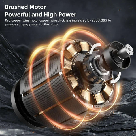 Built Different Cordless Drill And Screwdriver Kit With 25 Gear Torsion Electric Power Tool Set motor showing powerful design and components.
