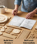 Hands On Leonardo Da Vinci Helicopter Model Kit For STEM Learners Aerial Screw Project wood parts and manual, 45 mins