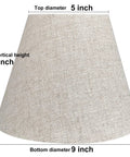 Dimensions of Black Linen Cone Barrel Lamp Shade Set Of 2 For Floor And Table Lamps, 7x14x9 Inches, spider fitting requires harp