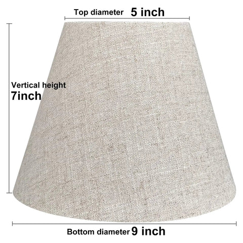 Dimensions of Black Linen Cone Barrel Lamp Shade Set Of 2 For Floor And Table Lamps, 7x14x9 Inches, spider fitting requires harp