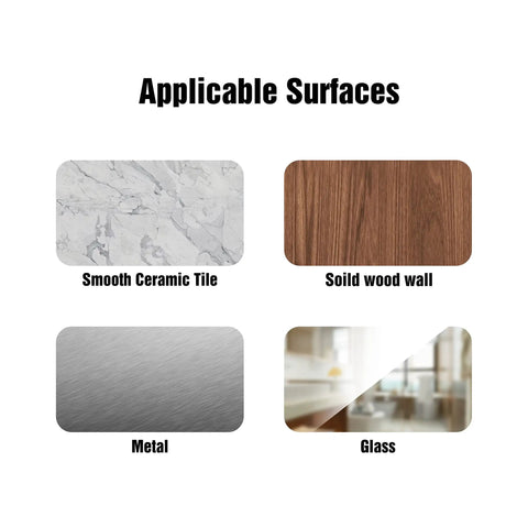 Surfaces for Self Adhesive Toilet Paper Holder Chrome Finish Stainless Steel SUS 304, including tile, wood, metal, glass