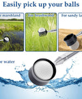 9Ft Telescopic Golf Ball Retriever With Stainless Steel Shaft Water Safe Ball Grabber in different landscapes