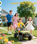 Family outdoors with Ride On Toy Battery Adapter And DC Motor Speed Controller Kit for 24V Conversion with PWM Pedal Installation.